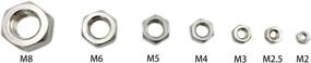 img 2 attached to 🔩 HVAZI 280pcs Metric Stainless Steel Hex Nuts Assortment Kit for M2 M2.5 M3 M4 M5 M6 M8 Screw Bolts
