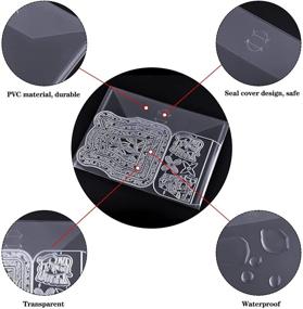 img 2 attached to Convenient and Spacious 21-Piece Clear Stamp and Die Storage Bag for Christmas Craft Making - 5 x 7 Inch Reusable Plastic Pocket Case