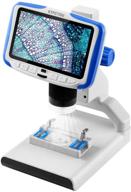🔬 stpctou lcd digital microscope: 5 inch fhd screen, 200x magnification, 1920x1080 video recorder for kids & adults - usb coin microscopes with base light and sample slides logo
