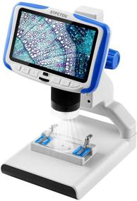 img 4 attached to 🔬 STPCTOU LCD Digital Microscope: 5 Inch FHD Screen, 200X Magnification, 1920x1080 Video Recorder for Kids & Adults - USB Coin Microscopes with Base Light and Sample Slides