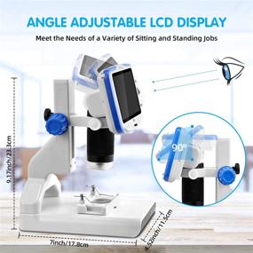 img 3 attached to 🔬 STPCTOU LCD Digital Microscope: 5 Inch FHD Screen, 200X Magnification, 1920x1080 Video Recorder for Kids & Adults - USB Coin Microscopes with Base Light and Sample Slides