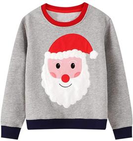 img 4 attached to Toddler Christmas Sweatshirts Hoodies Pullover Boys' Clothing for Fashion Hoodies & Sweatshirts
