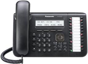 img 1 attached to 📞 Телефон Panasonic Черный Цифровой с 3-х строковым ЖК-дисплеем с подсветкой, 24 CO ключ, Полный дуплекс SP-телефон с встроенным EHS - KX-DT543