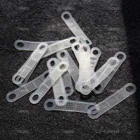 img 2 attached to 👕 AUEAR, 100 Pack Clear Non-Slip Rubber Clothes Hanger Grips - Clothing Hanger Strips for Enhanced Grip and Organization