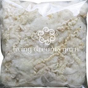 img 1 attached to Premium Ivory Corriedale Fiber for Textured Felting Wool - Perfect for Needle Felting, Spinning, Doll Hair, and Waldorf Crafts