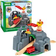 🚂 brio world 33889 кран и горный туннель: захватывающий 7-кусочный аксессуар для поезда для детей от 3 лет, многоцветный. логотип