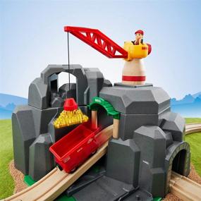 img 1 attached to 🚂 BRIO World 33889 Кран и горный туннель: Захватывающий 7-кусочный аксессуар для поезда для детей от 3 лет, многоцветный.