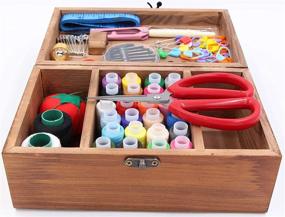 img 1 attached to 🧵 LeBeila Professional Sewing Kit: Complete Supplies for Sewing Emergencies, Mending & Gifts - Wooden Box, Premium Accessories - Ideal for Beginners, Kids, Girls, Boys, Women, Men