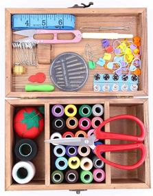 img 3 attached to 🧵 LeBeila Professional Sewing Kit: Complete Supplies for Sewing Emergencies, Mending & Gifts - Wooden Box, Premium Accessories - Ideal for Beginners, Kids, Girls, Boys, Women, Men