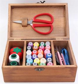 img 2 attached to 🧵 LeBeila Professional Sewing Kit: Complete Supplies for Sewing Emergencies, Mending & Gifts - Wooden Box, Premium Accessories - Ideal for Beginners, Kids, Girls, Boys, Women, Men