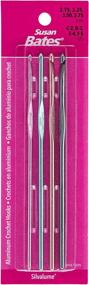 img 4 attached to 🧶 Susan Bates Silvalume Aluminum Crochet Hook Set - Pack of 4