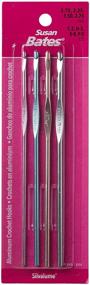 img 1 attached to 🧶 Susan Bates Silvalume Aluminum Crochet Hook Set - Pack of 4