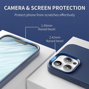 img 2 attached to ANEMAT Liquid Gel Rubber iPhone 13 Pro Max Silicone Case, Shockproof Protective Camera Case [6.7 Inch] - Midnight Blue, 2021