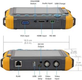 img 1 attached to 📺 5 Inch 4 in 1 CCTV Monitor Tester: AHD/TVI/CVI/CVBS Analog Video, UTP/PTZ Cable Test, VGA DC12V Output - Portable CCTV Tester for 1080P/3MP/4MP/5MP Analog Security Camera