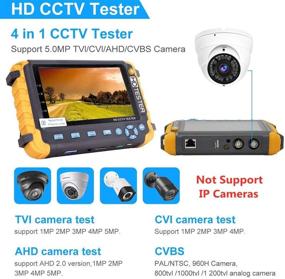 img 3 attached to 📺 5 Inch 4 in 1 CCTV Monitor Tester: AHD/TVI/CVI/CVBS Analog Video, UTP/PTZ Cable Test, VGA DC12V Output - Portable CCTV Tester for 1080P/3MP/4MP/5MP Analog Security Camera