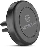 универсальное автомобильное крепление wixgear на вентиляционное отверстие с магнитом для смартфонов и мини-планшетов - технология быстрого и надежного крепления, черного цвета (1 шт) логотип