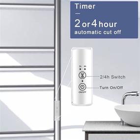 img 1 attached to 🔥 bbee.tech Heated Towel Rack - Bathroom Towel Warmer with Timer | Wall Mounted Hot Towel Warmer - Hardwired or Plug-in Options