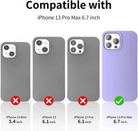 img 3 attached to 📱 ANEMAT Liquid Silicone iPhone 13 Pro Max Case, Clove Purple - Women's Phone Case for iPhone 13 Pro Max 2021 (6.7 inch)