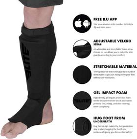 img 3 attached to Top-rated Elite Sports Muay Thai MMA Kickboxing Shin Guards with Instep Guard - Ultimate Protection for Adults