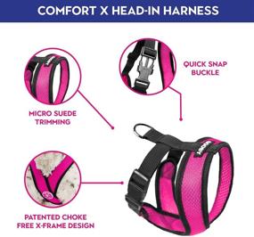 img 3 attached to Gooby Comfort X Head in Harness - Choke-Free X Frame - No Pull Dog Harness for Small & Medium Dogs - Ideal Indoors & Outdoors