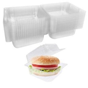 img 4 attached to 🥪 Convenient and Eco-Friendly Clamshell Containers for Disposable Sandwiches: Food Service Equipment & Supplies