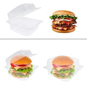 img 2 attached to 🥪 Convenient and Eco-Friendly Clamshell Containers for Disposable Sandwiches: Food Service Equipment & Supplies