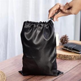 img 1 attached to 🎁 Versatile Satin Bags with Drawstring - Set of 12, Perfect for Lingerie, Jewelry, Gifts, Party Favors, and More!