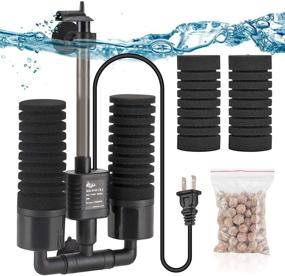 img 4 attached to 🐠 AQQA Aquarium Electric Power Sponge Filter - 3W/5W Submersible Foam Filter for Saltwater and Freshwater Fish Tank