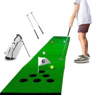 ⛳ brakefly portable indoor & outdoor golf game - fun family entertainment set with two golf clubs, 16 golf balls, six pockets, green mat, and rails - perfect gift for toddlers, boys, and girls логотип