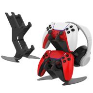 doyo xbox controller stand and headphone holder - universal display stand for ps4, xbox, ps5, nintendo - soporte de audifonosfor logo