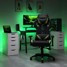 img 1 attached to Green Respawn 205 Racing Style Gaming Chair (RSP-205-GRN) - Enhanced for SEO