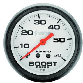 img 1 attached to 📊 Accurate and Reliable: Auto Meter 5705 Phantom Mechanical Boost Gauge, 2.3125 in.