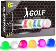 ⛳ glow in the dark golf balls: long distance led colored balls for golf sports games - men, women, and children (6 colors) logo