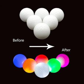 img 3 attached to ⛳ Glow in The Dark Golf Balls: Long Distance LED Colored Balls for Golf Sports Games - Men, Women, and Children (6 Colors)