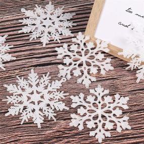 img 1 attached to ❄️ Enhance Your Winter Wonderland: RECUTMS 40Pcs White Snowflake Hanging Decorations for Christmas Holiday and New Year Party Home Décor