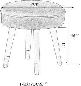 img 1 attached to Легкая подставка для ног Homebeez османская