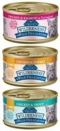 🐱 shop the variety pack: wilderness blue buffalo wild delights grain free natural cat food - 3 flavor bundle! logo