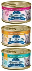 img 1 attached to 🐱 Shop the Variety Pack: Wilderness Blue Buffalo Wild Delights Grain Free Natural Cat Food - 3 Flavor Bundle!