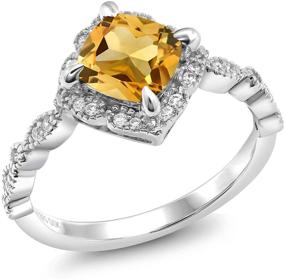 img 3 attached to Gem Stone King Birthstone Women's Engagement Jewelry for Wedding & Engagement Bliss