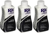 👕 premium quality rit dye liquid fabric dye in black - 8 oz (pack of 3): revitalize your wardrobe with vibrant color options logo