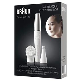 img 3 attached to 💆 Braun Face Epilator Facespa Pro 910 - The Ultimate 2-in-1 Facial Hair Removal and Cleansing Brush for Women