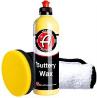 🚗 adam's buttery car wax kit - premium carnauba wax for ultimate car detailing - liquid wet wax enhances shine, gloss, &amp; paint protection - ideal for car, boat, rv &amp; motorcycle - use with car cleaning kit logo