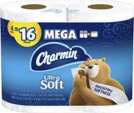 🧻 charmin ultra soft toilet paper: experience ultimate comfort with 4 mega rolls logo