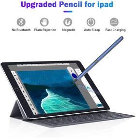 img 2 attached to 🖊️ Blue Pencil Stylus for iPad 9th Generation with Palm Rejection and Tilt Technology, Compatible with iPad Pro (11/12.9 Inch), iPad 8th/7th Gen, iPad Mini 6th Gen, iPad Air 4th Gen