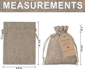 img 4 attached to Burlap Bags Bundle Drawstring Ultra Durable