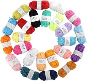 img 4 attached to 🧶 Madholly 240g Mini Yarn Skein Set - 24 Premium Acrylic Yarn Balls, Total 472 Yards in 24 Assorted Colors - Ideal Bulk Yarn Kit for Knitting, Crafting, Crochet & DIY Mini Projects - Household & Home Textil Supplies