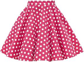 img 4 attached to 👗 Vintage Circle Swing Skirts & Skorts for Girls by BlackButterfly Clothing