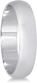 img 3 attached to Domed Wedding Band White Gold Women's Jewelry