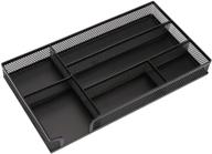 🗄️ metal mesh desk drawer organizer for home office and school - efficient office drawer organizer, 11.02x 6.10 x 1.38 inch, black логотип