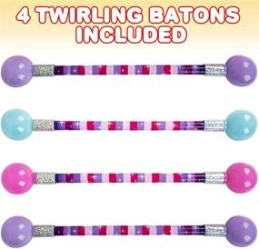 img 3 attached to 🎉 Kids Plastic Twirl Batons Set of 4 - 16 Inch Assorted Colors Blue, Pink, Purple - Great Birthday & Holiday Gift, Party Favor, Marching Band, Sports Games, Parades - Ages 3+ - ArtCreativity